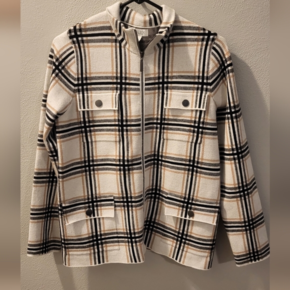 Rachel Zoe Plaid Jacket Size Large - Picture 2 of 5